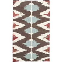 Safavieh  Handmade Flatweave Dhurries Leticia Modern Wool Rug 3' x 5' 3' x 5' Indoor, Handmade Living Room Rectangle