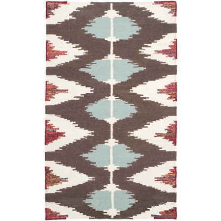 Safavieh Handmade Flatweave Dhurries Leticia Modern Wool Rug 3' x 5' 3' x 5' Indoor, Handmade Living Room Rectangle