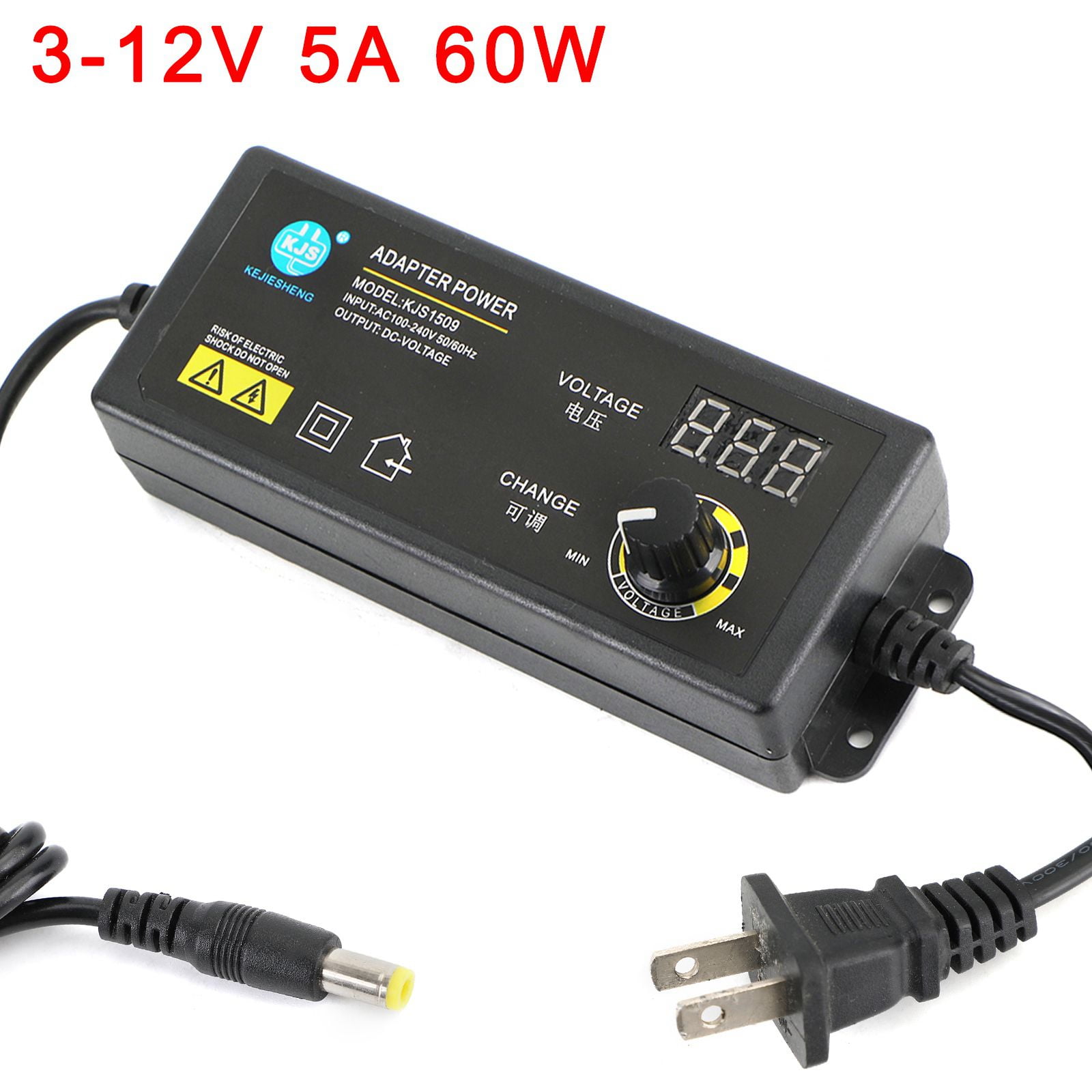 AC/DC 3V24V Electrical Power Supply Adapter Charger Variable Voltage Adjustable