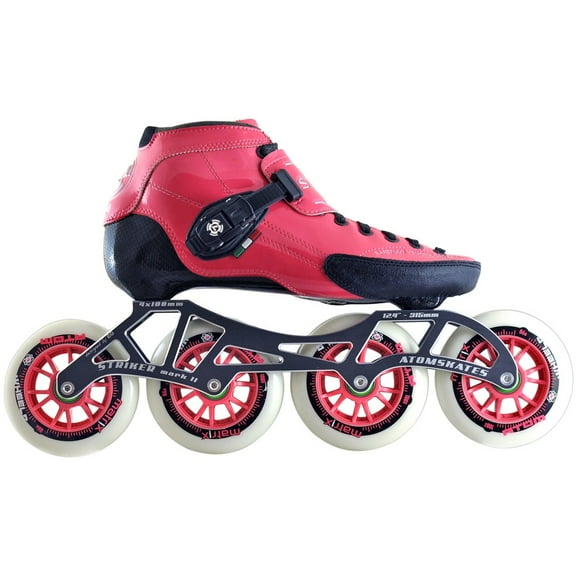 Atom Luigino Strut 4 Wheels Inline Skate Package (Matrix 84mm, 2, Pink, ABEC 7)