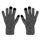 thumbnail image 1 of Guantes con estampado de rombos de color liso, cálidos para invierno, con dedos completos y pantalla táctil, color negro y gris, 1 of 5