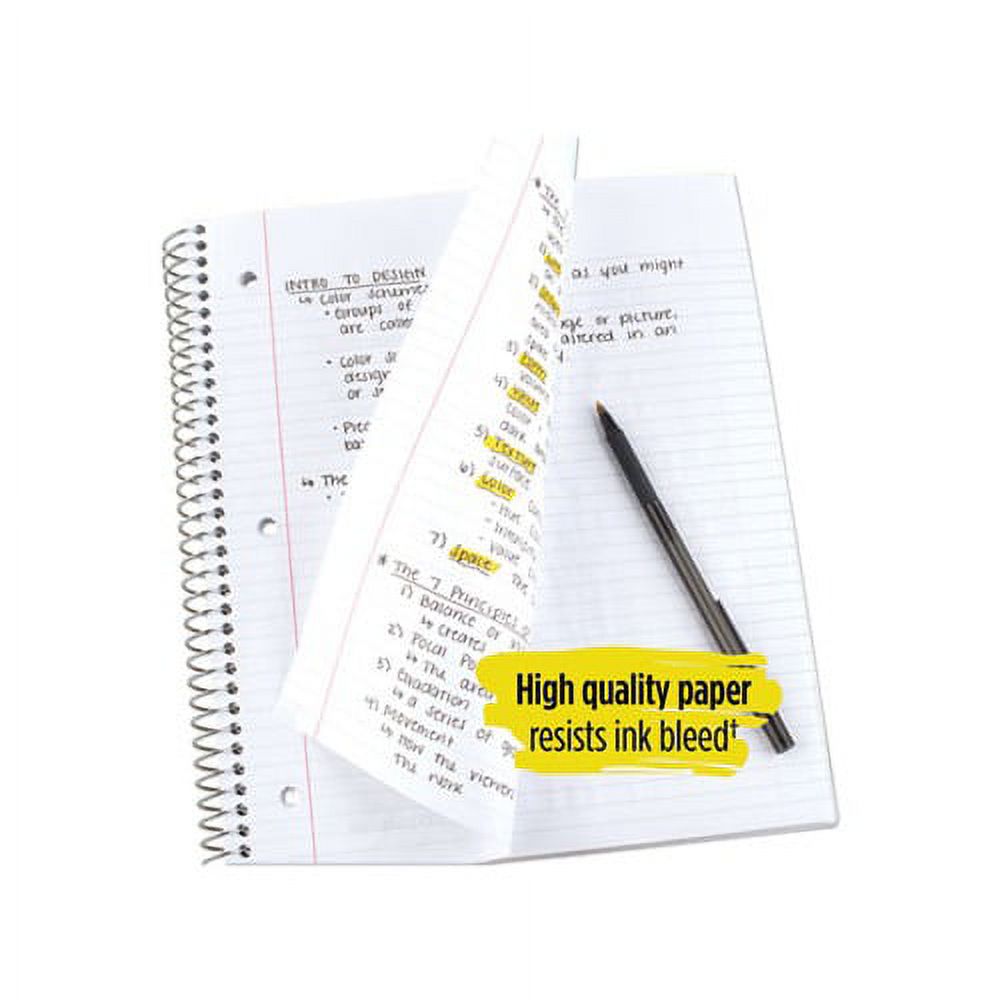 Wirebound Notebook 1 Subject, Medium/College Rule, Green Cover, 11 x 8.5, 100 Sheets