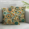 thumbnail image 3 of COMIO Mushrooms Throw Pillow Covers, Boho Retro Groovy Floral Pillow Cases Decorative Double-Sided Square Pillowcases for Home Bed Sofa Living Room Farmhouse Outdoor, 3 of 5