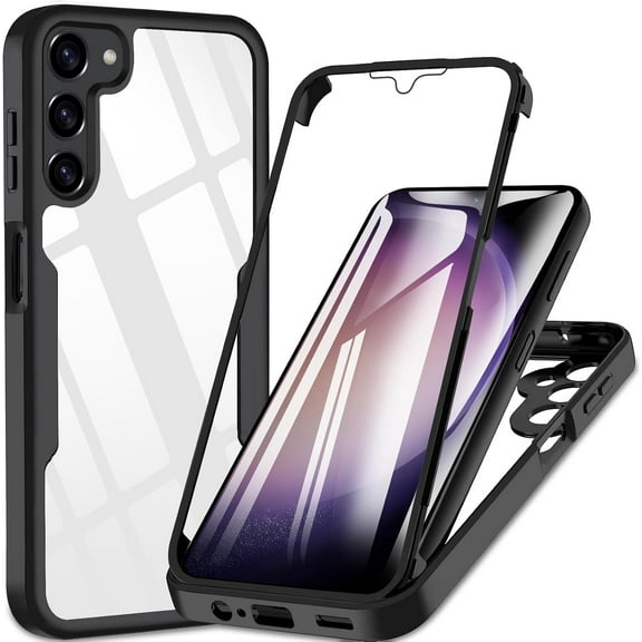 for Samsung Galaxy S23 Clear Case, 360° Full Body Protective Shockproof Anti-Scratch Phone Case Cover Galaxy S23 5G, Slilcone TPU Slim Fit Thin for Samsung S23 Front   Back Dual Layer Protection