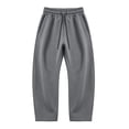 thumbnail image 4 of GERsome Wide Leg Sweatpants with Pockets Men's Open Bottom Pants Drawstring Waist Athletic Sweat Pants, 4 of 8
