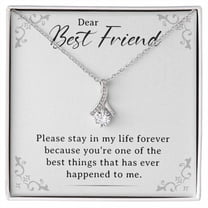 Best Friend Necklaces for Women - Thank You for Being My Badass Bestie Christmas Birthday Gifts With Message Card and Gift Box