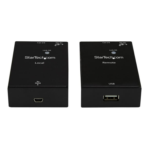 USB 2.0 Extender over Cat5e/Cat6 Cable (RJ45), Up to 165ft