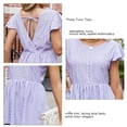 thumbnail image 2 of Mujer Túnica Fluida Tops Cuello Redondo Ojales Tops Sin Mangas Volantes Ajuste Suelto Tira De Cordones Espalda Camisas Casuales, 2 of 8