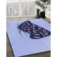 thumbnail image 2 of Ahgly Company Indoor Square Patterned Slate Blue Area Rugs, 6' Square, 2 of 6
