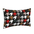 thumbnail image 2 of EasygdpHoundstooth Green Red Polyester Fiber Double-Sided Pillowcase,Super Soft,Comfortable And Luxurious Pillowcase,Not Easy To Break Or Deform- 14"X20", 2 of 9