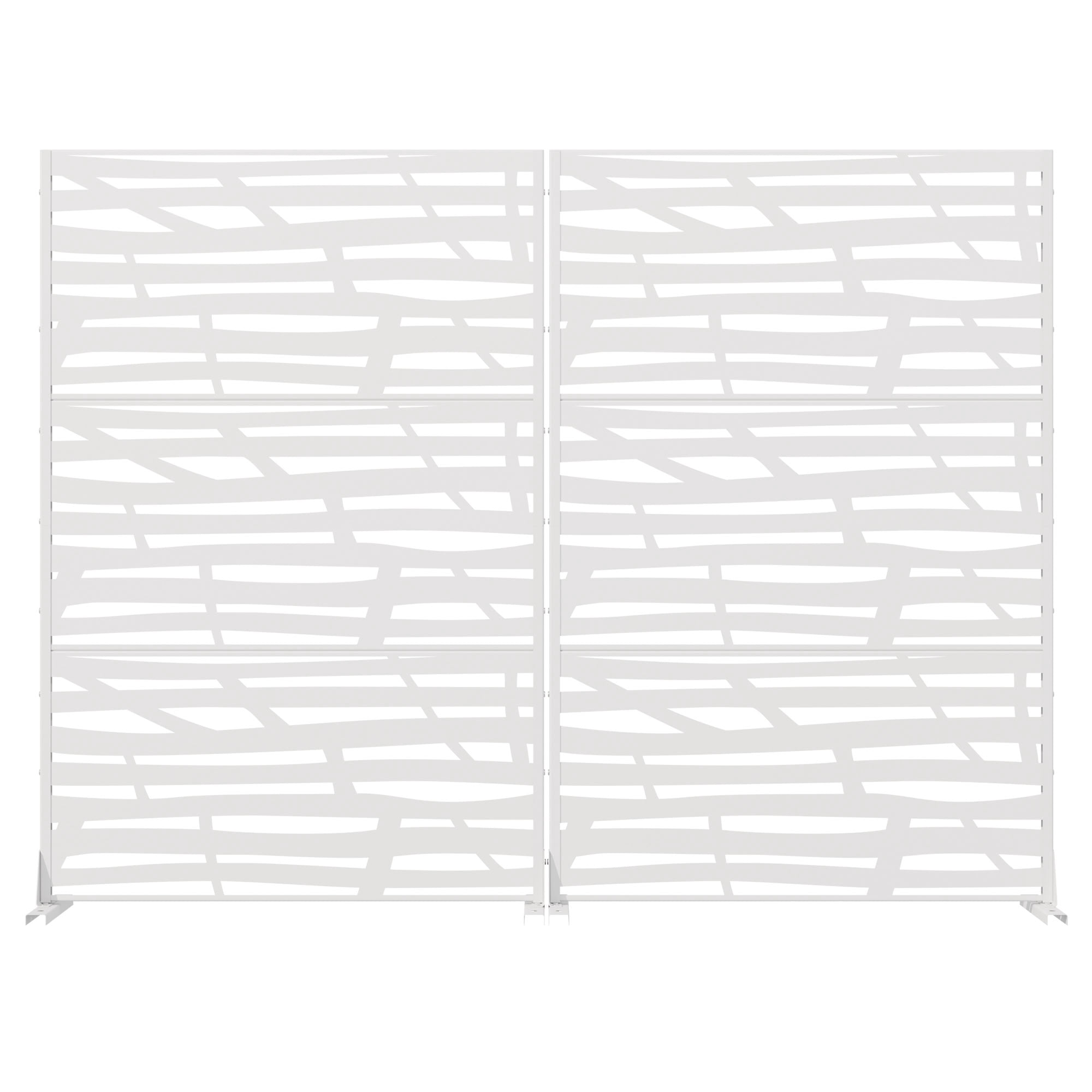 MAYEERTY 72*47in Outdoor Privacy Screen, Wind & Sun Protection Metal Privacy Panel, Privacy Divider for Patio, Balcony, Garden