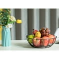 thumbnail image 2 of Black Iron Wire Fruit Bowl for kitchen counter, Storage Basket for Fruits, Vegetables, and Bread, 2 of 6