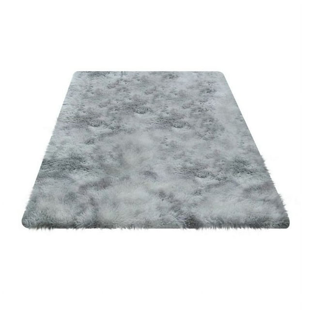 CNKOO Long Plush Area Rug Soft Non-Slip Decorative Floor Mat For Living Room Bedroom Playing Room Gray 23.62*63In