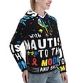 thumbnail image 6 of Haiem I Love With Autism To The Moon And Back for Women's Fashion Hoodies & Sweatshirts with Kangaroo Pocket,Hooded Sweatshirt with Eye-catching Drawstrings-X-Large, 6 of 7
