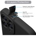 thumbnail image 4 of Case with Protection Camera Lens Liquid Silicone for iPhone 11 Pro Max Case Gel Rubber Shockproof Case Full-Body Protection Soft Anti-Scratch Microfiber Lining 6.5 inch (Classic Black), 4 of 7