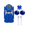 thumbnail image 4 of iiniim Uniforme Sportif de Cheerleading Classique de Lycée pour Femmes Cheerio Robe Fantaisie Bleu Royal A TG, 4 of 7