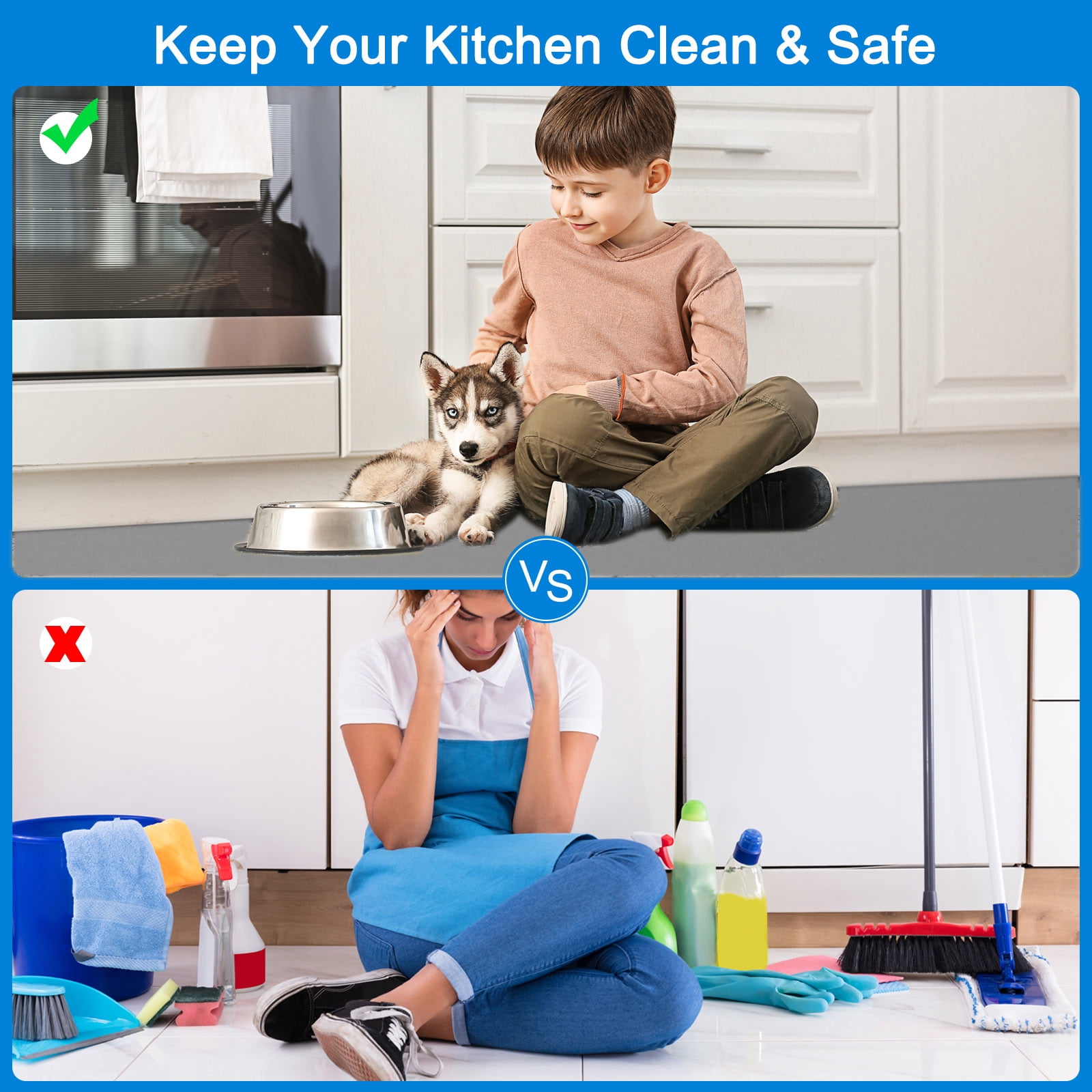 Uxcell Large Silicone Heat Resistant Mat 24" x 16" Kitchen Countertop Protector Fireproof Waterproof Table Mat Grey