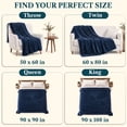 thumbnail image 6 of PAVILIA Soft Lightweight Twin Fleece Blanket for Couch Bed, Navy, 60x80, 6 of 8