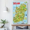 thumbnail image 5 of Ireland Map Wall Art Artworks Picture Print Poster Wall Art Painting Canvas Gift Decor Home Posters Decorative 24x36inch(60x90cm), 5 of 6