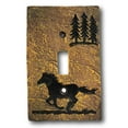 thumbnail image 3 of Set of 2 Western Horse And Pine Trees Silhouette Wall Single Toggle Switch Plate, 3 of 6