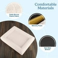 thumbnail image 4 of PETMAKER Dog Bed with Bolster, Nonslip Bottom, and Washable Cover (Cream), 4 of 6