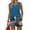 Dark Blue, variant on JULMCOMO 2 Piece Sets for Women Sleeveless Tank Top Hawaiian Casual Short Sets Drawstring Waist Beach Vacation Summer Clothes with Pockets Black 3XL