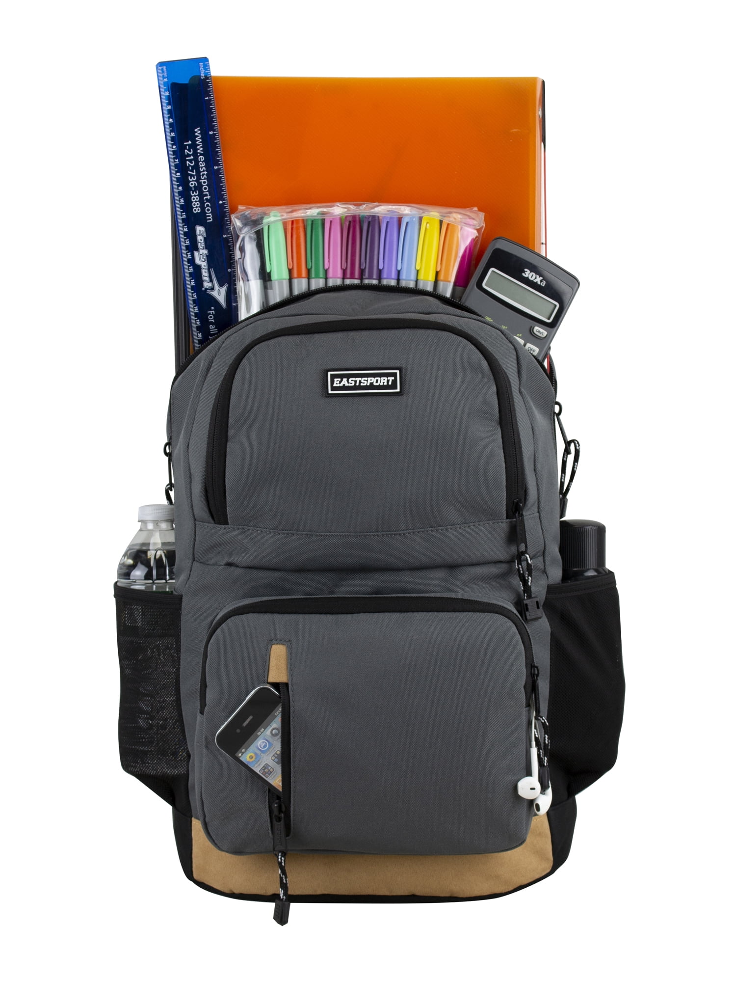 Eastsport Core Scholastic Unisex Backpack, Charcoal