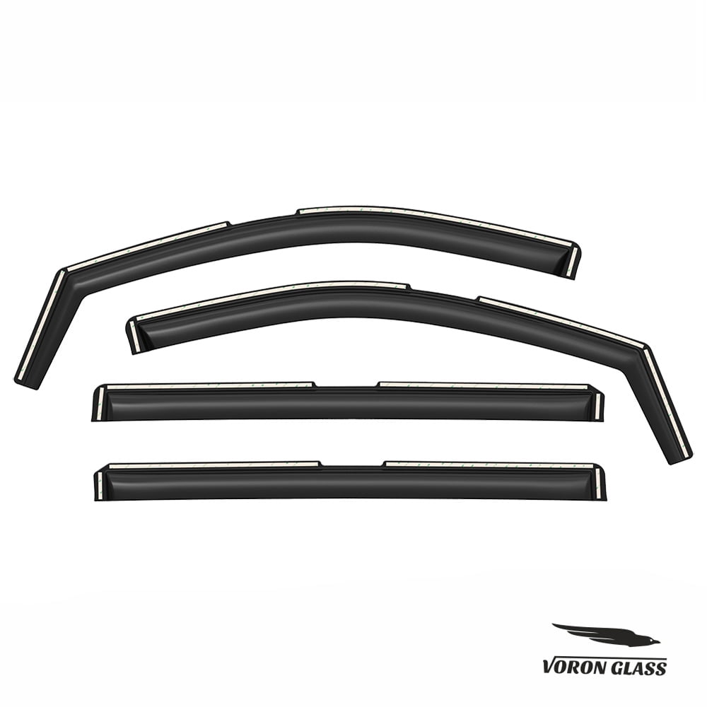 Voron Glass In-Channel Extra Durable Rain Guards for Dodge Grand Caravan 2008-2020, Window Deflectors, Vent Window Visors, 4 Pieces - 200506