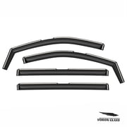 Voron Glass In-Channel Extra Durable Rain Guards for Dodge Grand Caravan 2008-2020, Window Deflectors, Vent Window Visors, 4 Pieces - 200506