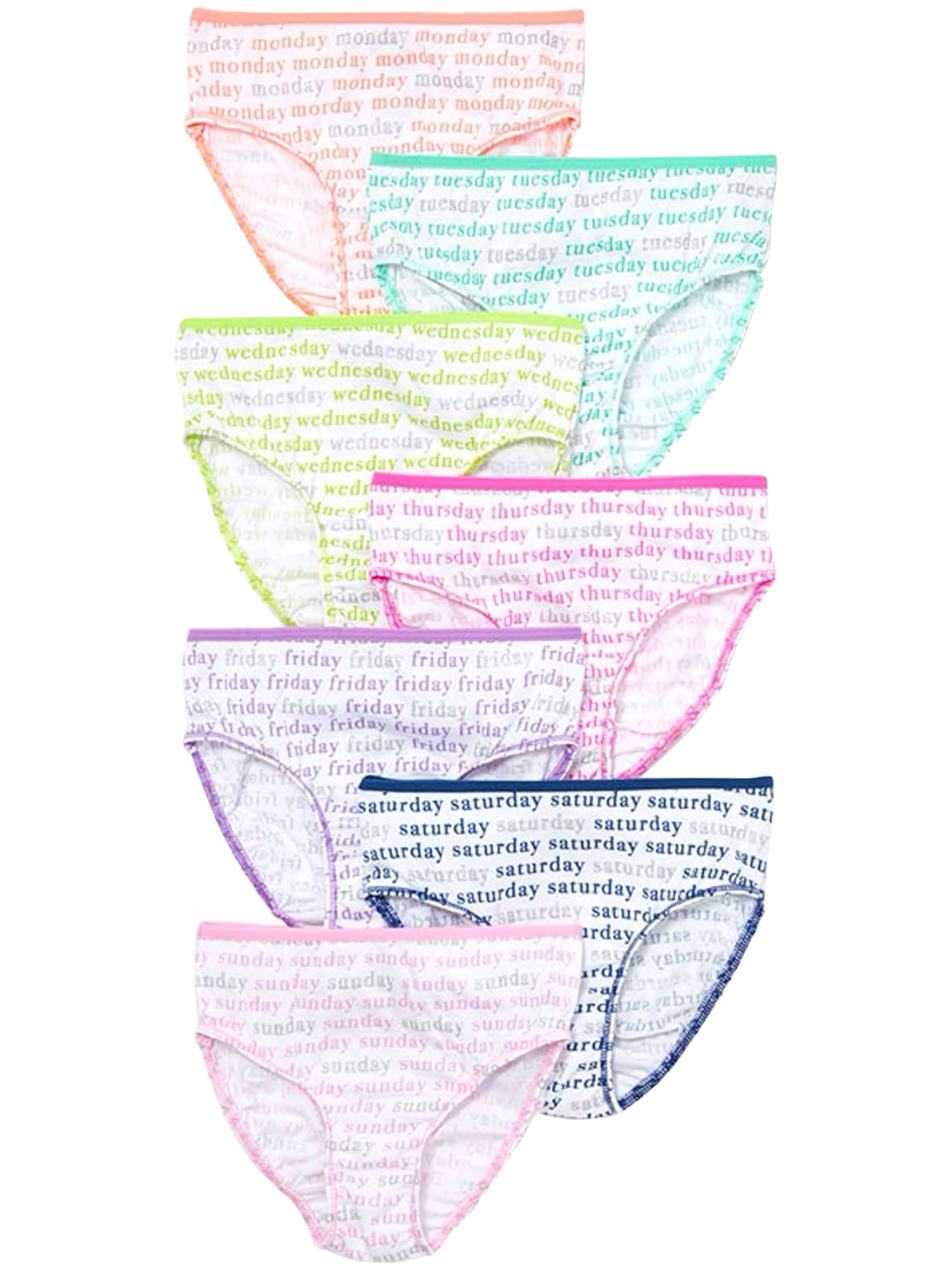 The Children's Place Girls Days Of The Week Underwear, 7-Pack, Sizes XS-XXL