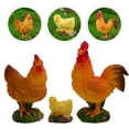 thumbnail image 3 of GOOHOCHY 3 piezas de mini pollitos de jardín, decoraciones de pollo simuladas, adornos de resina para animales pequeños, animales pequeños decorativos., 3 of 7