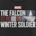 thumbnail image 2 of Girl's Marvel The Falcon And The Winter Soldier Shield Logo  Graphic Tee Black Large, 2 of 4