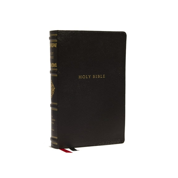 Nkjv, Personal Size Reference Bible, Sovereign Collection, Genuine Leather, Black, Red Letter, Comfort Print: Holy Bible, (Hardcover)