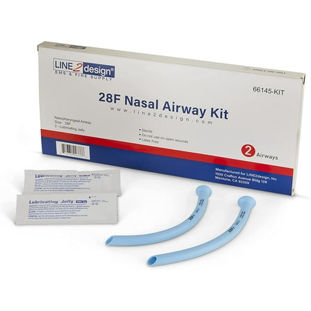 Product Title: LINE2design Nasal Airway Kit 28F - Trauma Management - Latex Free with Lubricating Jelly - 2 Pack, 12" Height, Model: 66145-KIT