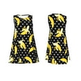 thumbnail image 7 of Picia Banana Print Women’s Sleeveless Midi Swing Dress – A-Line Pleated Tank Sundress, Comfortable and Flowy T-Shirt Dress, 7 of 7