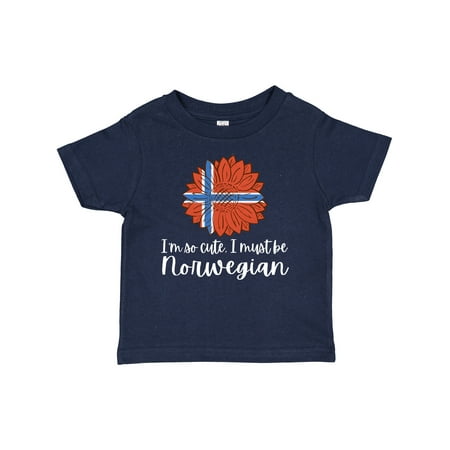 

Inktastic I m So Cute I Must Be Norwegian Sunflower Norway Flag Gift Baby Boy or Baby Girl T-Shirt