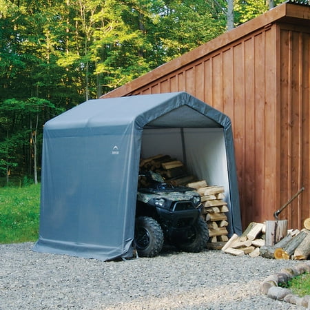 Shed-in-a-Box 8' x 8' x 8' Peak Style Storage Shed, Gray