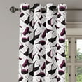 thumbnail image 2 of Ambesonne Retro Grommet Curtain, Lingerie Women`s Fashion, 50" x 84", Black Fuchsia White, 2 of 6