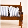 thumbnail image 5 of Ksopiavobs Dollhouse Miniature Doll Bench Couch Sofa with Cushions, 1:12 Dollhouse Miniature Furniture Sofa Wooden Recliner Chair Vintage Sofa, Vivid, 5 of 5