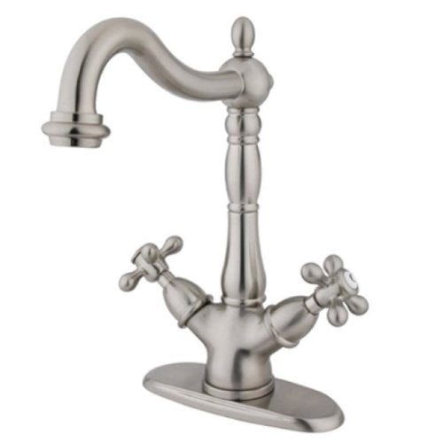 Kingston Brass Heritage Two Handle Vessel Sink Faucet with Optional Cover Plate