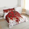 thumbnail image 3 of Homewish Romantic Valentine Queen Comforter Set,Red Rose Bedding Sets,Chic Flower Floral Bedding Comforter Set For Girls Kids,Breathable Home Decor Reversible,3-Piece, 3 of 8