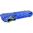 thumbnail image 1 of Attwood Marine Boat Anchor Rode 11725-2 Hollow Braided; 50 Foot Length x 3/8 Inch Thickness; Blue/White; Polypropylene; With Spring Hook, 1 of 4
