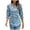 A-Light Blue, variant on Business Work Blouses for Women Dressy Casual 3/4 Length Sleeve Womens Tops with Smocked Cuffs Trendy Shirts