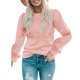 thumbnail image 4 of Suéter de Punto Gibobby Casual de color sólido hueco para mujer Rosa XL, 4 of 5