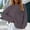 Purple-2, variant on Women's Oversized Cable Knit Sweater Crewneck Solid Color Long Sleeve Pullover Sweater Casual Dressy Jumper Tops