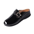 thumbnail image 2 of Bkhluea Women Patent Buckle Backless Loafers Slip On Comfortable Footwear For Office Work Daily Casual Outdoor Activities, 2 of 7