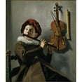 thumbnail image 2 of Judith Leyster 20x23 Gold Ornate Framed and Double Matted Museum Art Print Titled - Boy Playing the Flute (1630s), 2 of 4