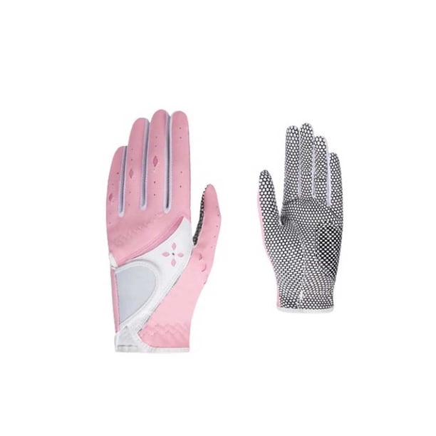 Guantes de Golf Advancent para mujer de cuero antideslizantes transpirables Fitness Golf Rosado Talla 21 OD029131-05