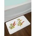 thumbnail image 2 of Rowan Bath Mat, Fresh Organic Ashberry Tree Botanical Natural Gardening Plants Illustration, Non-Slip Plush Mat Bathroom Kitchen Laundry Room Decor, 29.5 X 17.5 Inches, Green Red Brown, Ambesonne, 2 of 2