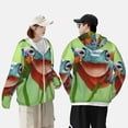 thumbnail image 4 of Gaeub Flying Frog On Branch Men's and Women's UPF 50+ Long-Sleeved Sun Protection Clothing, Fishing Shirt Long Sleeve Zip-X-Large, 4 of 7